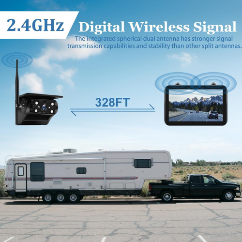 Magnetic Solar Wireless Backup Camera